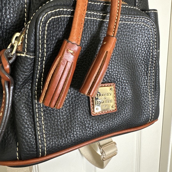 Dooney & Bourke Black/Brown/Red Pebble Grain Medium Murphy Backpack NWOT(W/ Bag) main image 13